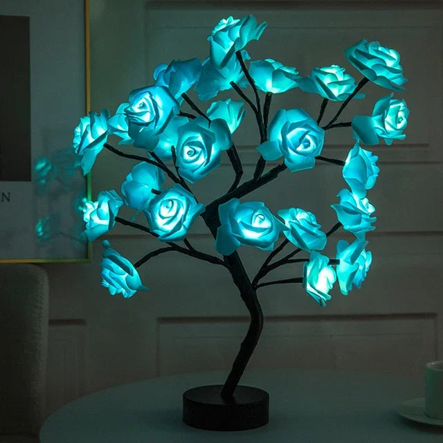 Luminária de Mesa Flor de Rosa em Led USB