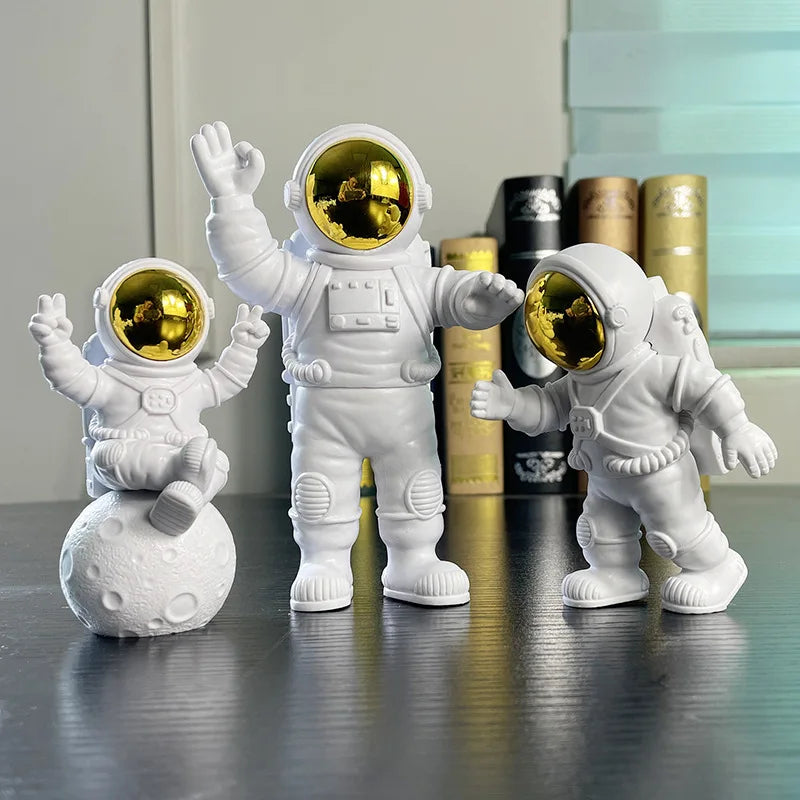 Estátua de Astronauta Decorativa - 3pcs