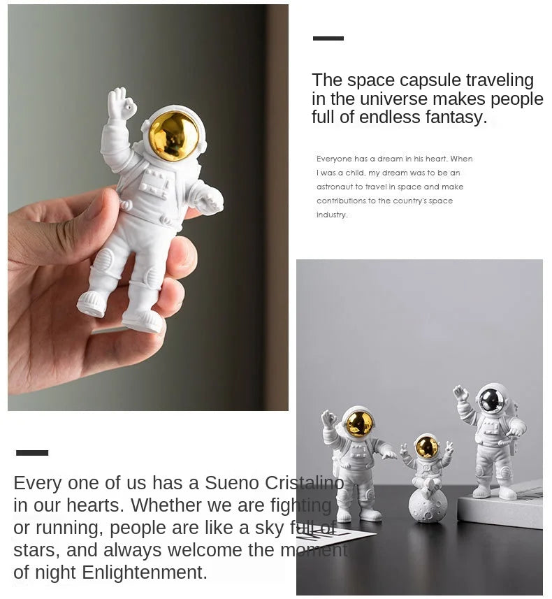 Estátua de Astronauta Decorativa - 3pcs