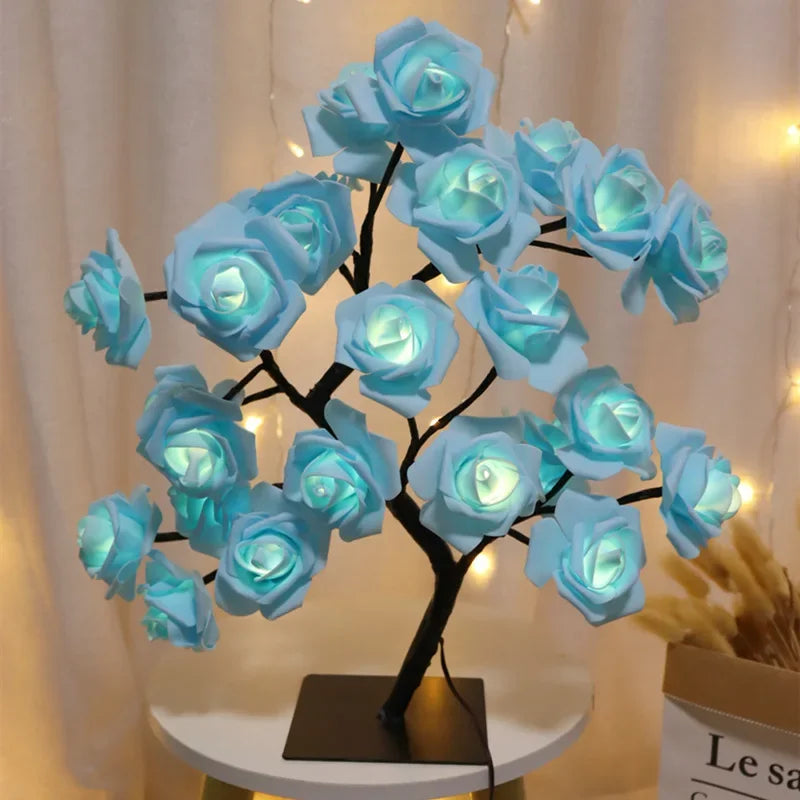 Luminária de Mesa Flor de Rosa em Led USB