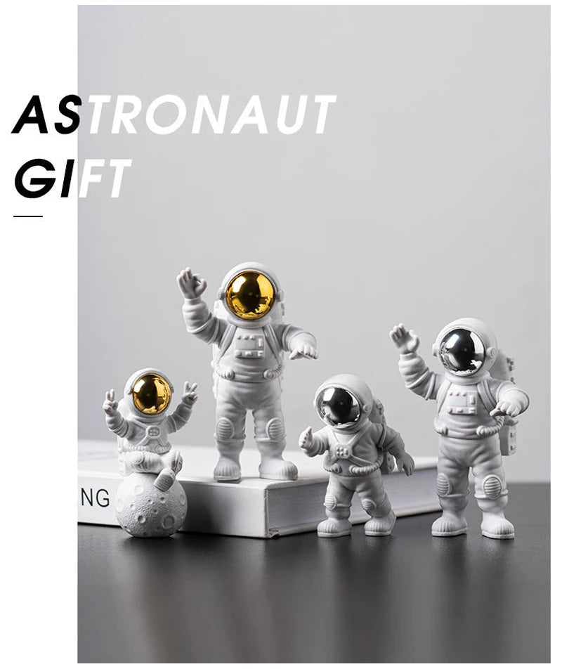 Estátua de Astronauta Decorativa - 3pcs