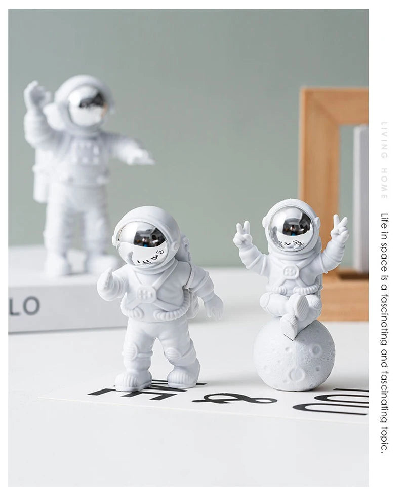 Estátua de Astronauta Decorativa - 3pcs